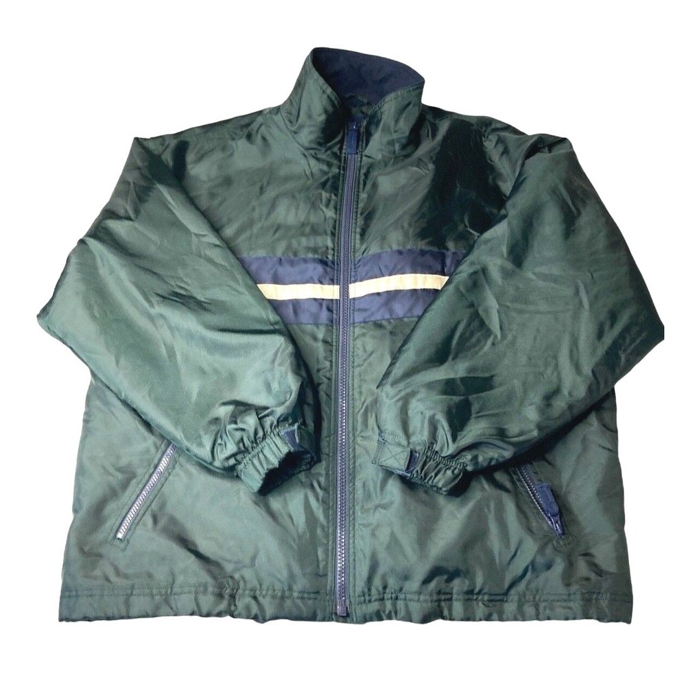 VINTAGE Y2K GAP Medium MENS Green Blue Block‎ Full Zip Baggy Hip Hop Jacket